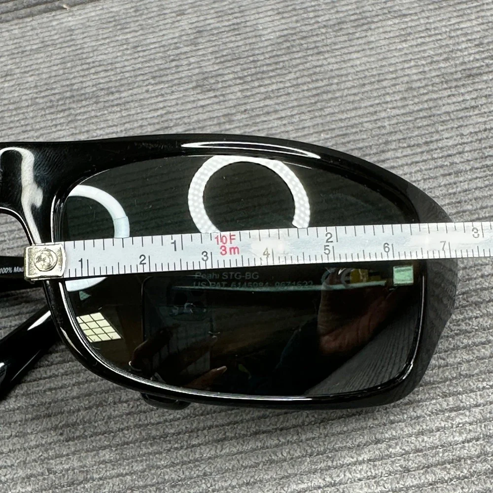 Maui Jim Peahi MJ 202-02 Black Wrap Sunglasses Italy 65-19-120